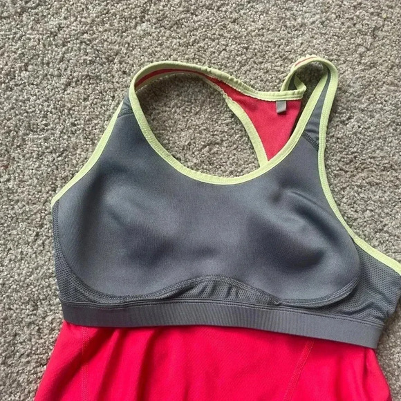 Nike Dri Fit Racerback Built In Sports Bra Tank Pink - Picture 7 of 12